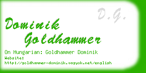 dominik goldhammer business card